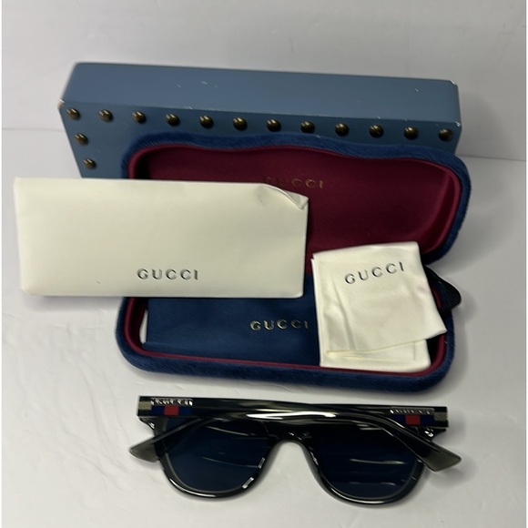 💯 - New Authentic Gucci GG1116S 003 51 Men's Sunglasses - Picture 11 of 13
